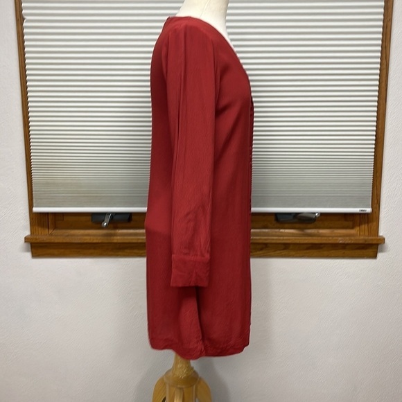 Madewell Rust Heather Long-Sleeve Button-Front Dress Size XXS - Picture 5 of 12